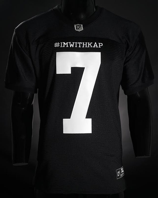 MESOSPERO Imwithkap 7 Colin Kaepernick Im with Kap All Stitched Movie Football Jersey Black S-XXXL