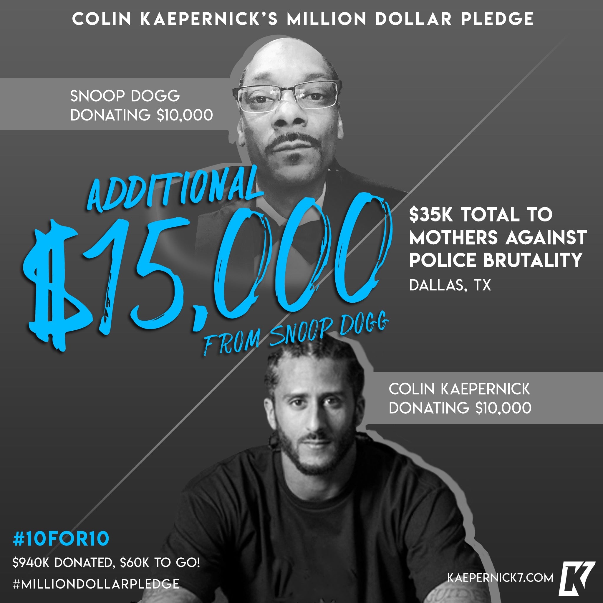 Colin Kaepernick x Snoop Dogg #10for10