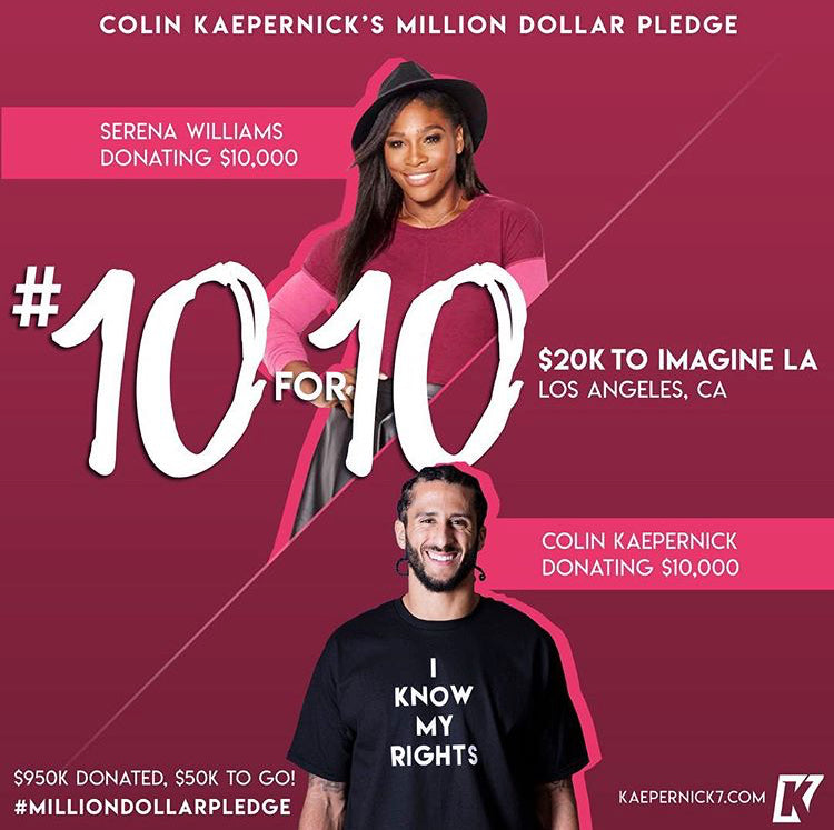 Colin Kaepernick x Serena Williams #10for10